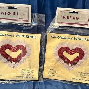 Vintage Old-Fashioned Wire Rings - Heart Shape